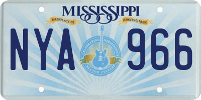 MS license plate NYA966