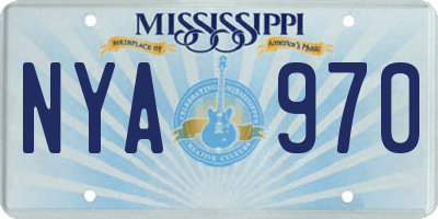MS license plate NYA970