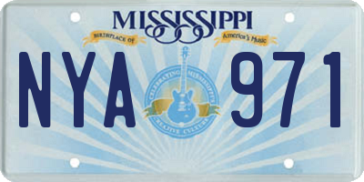 MS license plate NYA971