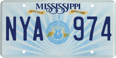 MS license plate NYA974