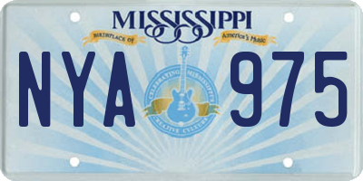 MS license plate NYA975