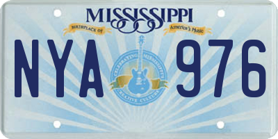 MS license plate NYA976