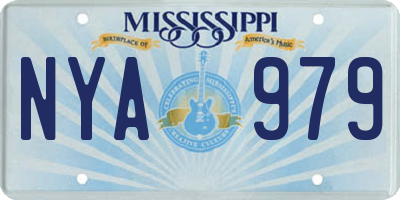MS license plate NYA979