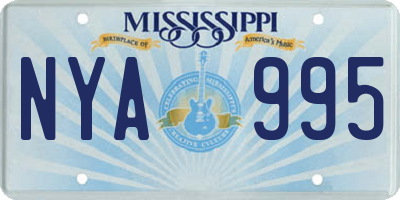 MS license plate NYA995