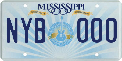 MS license plate NYB000