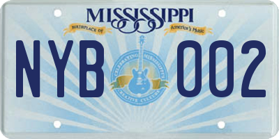MS license plate NYB002