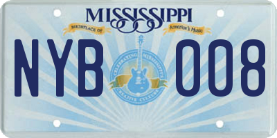MS license plate NYB008