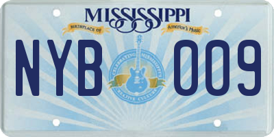 MS license plate NYB009