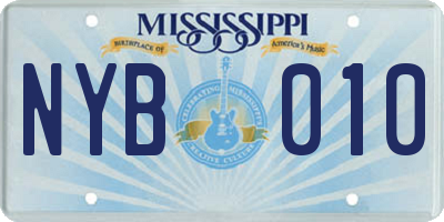 MS license plate NYB010