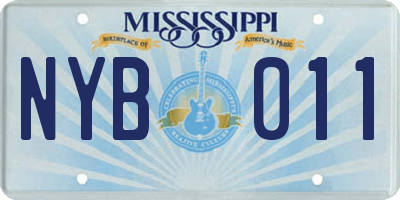 MS license plate NYB011
