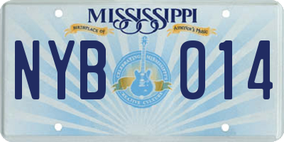 MS license plate NYB014