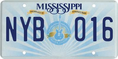 MS license plate NYB016
