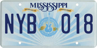 MS license plate NYB018