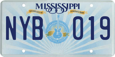 MS license plate NYB019