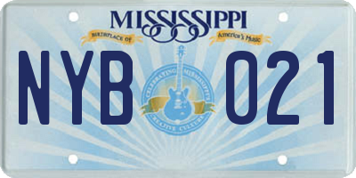 MS license plate NYB021