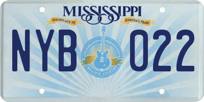 MS license plate NYB022