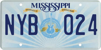 MS license plate NYB024