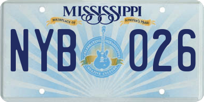 MS license plate NYB026