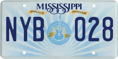 MS license plate NYB028