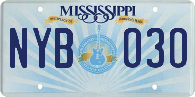 MS license plate NYB030