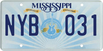 MS license plate NYB031