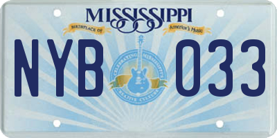 MS license plate NYB033