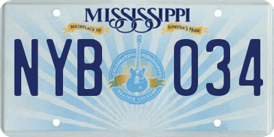 MS license plate NYB034