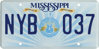 MS license plate NYB037