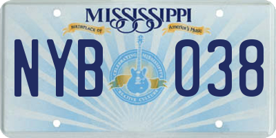 MS license plate NYB038