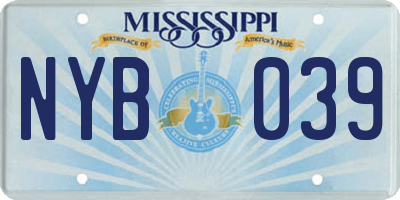 MS license plate NYB039