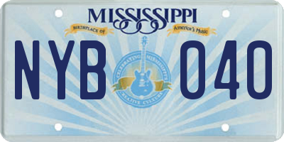 MS license plate NYB040