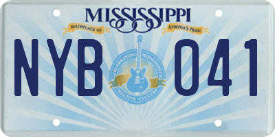 MS license plate NYB041