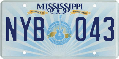 MS license plate NYB043