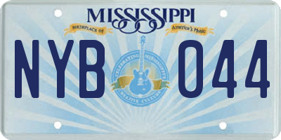 MS license plate NYB044