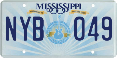 MS license plate NYB049