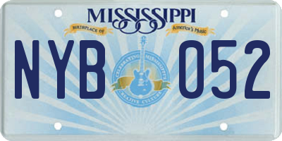 MS license plate NYB052