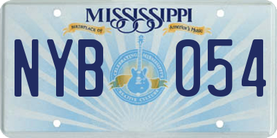 MS license plate NYB054