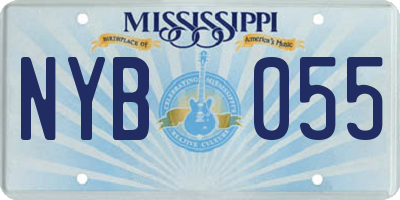 MS license plate NYB055