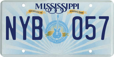 MS license plate NYB057