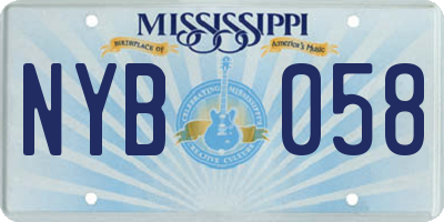 MS license plate NYB058