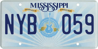 MS license plate NYB059
