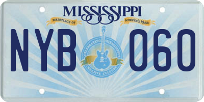 MS license plate NYB060