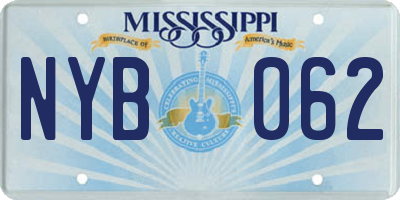MS license plate NYB062
