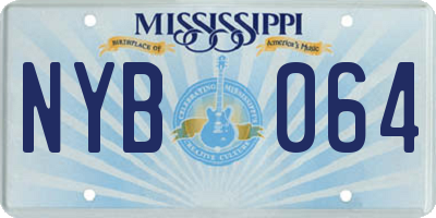 MS license plate NYB064