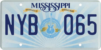 MS license plate NYB065