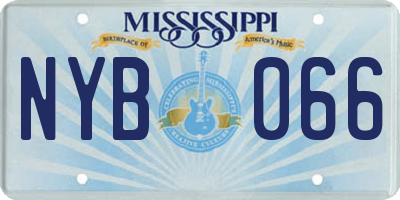 MS license plate NYB066