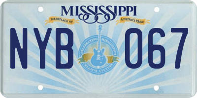MS license plate NYB067
