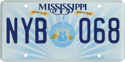 MS license plate NYB068