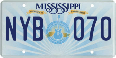 MS license plate NYB070