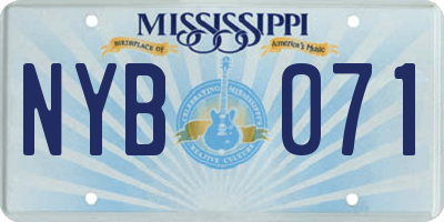 MS license plate NYB071